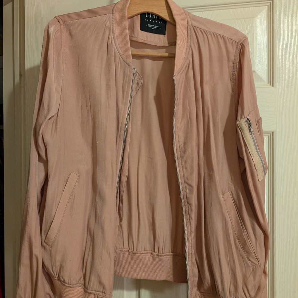Luxe Women's Light Pink Bomber Jacket
